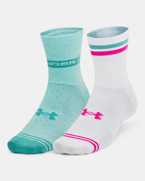 Under Armour Unisex UA Essential Hi Lo 2-Pack Sokker Herre Blå / Hvide | rI28UlKDzlF