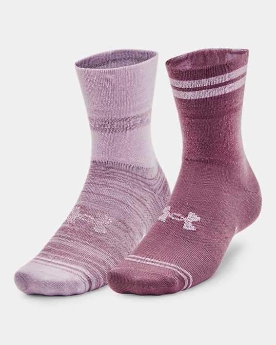 Under Armour Unisex UA Essential Hi Lo 2-Pack Sokker Herre Lilla Lyserød / Grå Lilla | yjtcXMGFiZV