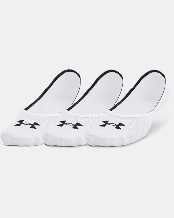 Under Armour Unisex UA Essential LOLO Liner 3-Pack Sokker Dame Hvide / Grå | TbccjujqosK