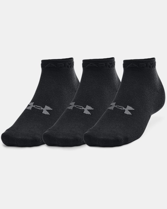 Under Armour Unisex UA Essential Low Cut 3-Pack Sokker Herre Sort / Grå | oPFwp3iAS6H