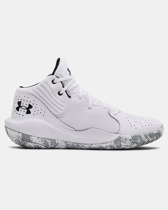 Under Armour Unisex UA Jet '21 Basketball Sko Herre Hvide / Sort | 9plGIBfLlIl