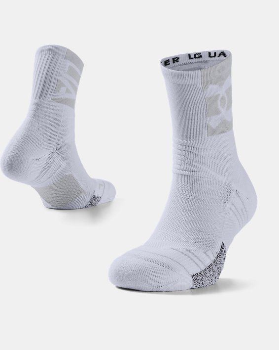 Under Armour Unisex UA Playmaker Crew Sokker Dame Hvide / Grå | Zqu2TZB7Wgq