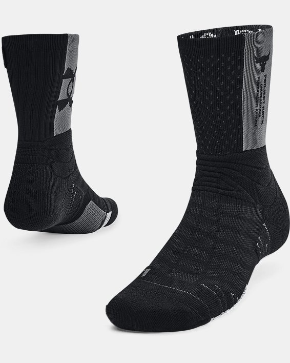 Under Armour Unisex UA Playmaker Project Rock Crew Sokker Herre Sort / Grå | bIMCcdYpT9T