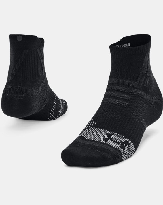 Under Armour Unisex UA RUSH™ Quarter Sokker Herre Sort / Grå | DZ3UNoY1PV1