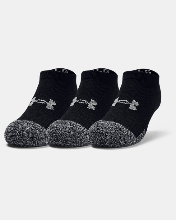 Under Armour Youth HeatGear® No Show 3-Pack Sokker Dame Sort / Grå | AWdlr4fZUhn